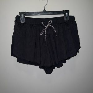 Black Free People Movement Shirr Enough Shorts